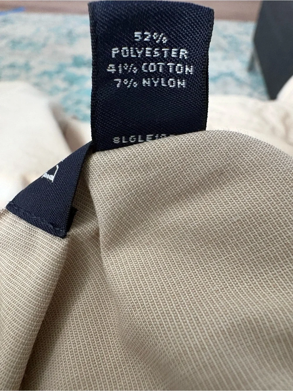 Lands' End Men's Short-Sleeve Shirt Jacket in Light Beige